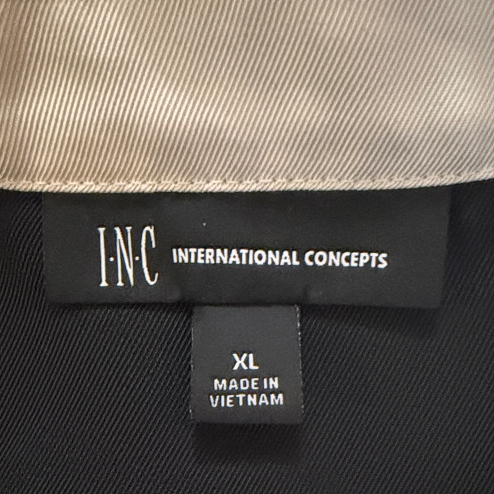 INC International Concepts Black and Cream Shirt - Picture 2 of 2